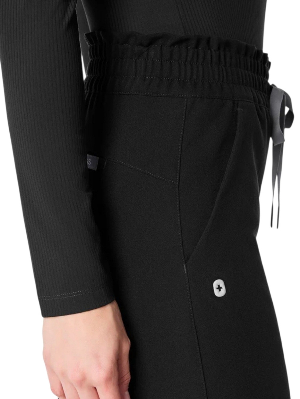 NEW Figs Women's Black Wide Leg High Waist Pants - Picture 4 of 4